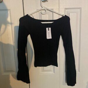 NWT Black Flare Sleeve Dynamite Sweater